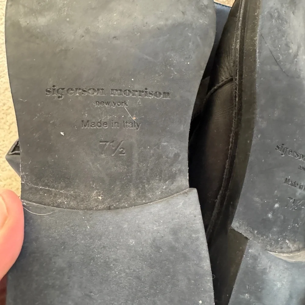 Sigerson Morrison Zip Up Buckle Line Stitched Boots 7.5 - Picture 7 of 8